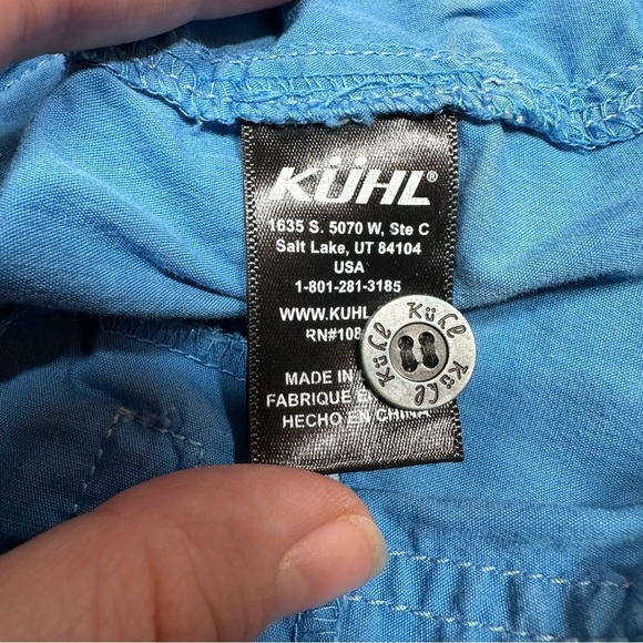 Kuhl Kontra Hiking Short Lightweight Blue Button Back Pockets Womens Size 28 - Picture 6 of 12